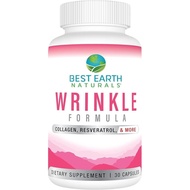 Best Earth Naturals Wrinkle Formula with Hyaluronic Acid, Niacinamide, Multi Vitamin, Collagen for W