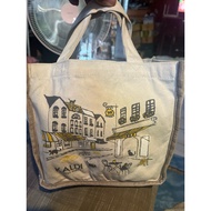 KALDI coffee farm Canvas Handbag Cream Color Size 9 x7.5 x4.5