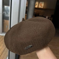 [Beret] Octagonal Beret Painter Hat Woolen Beret Retro Beret Female Beret Autumn Winter Beret Small 