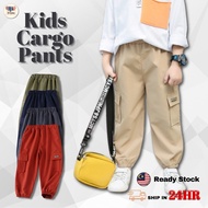 80-150CM READY STOCK 🇲🇾 Unisex Kids Cargo Budak Lelaki & Perempuan Long Pants Seluar Panjang D05-KC1