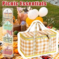 MKBK Picnic Basket outdoor Insulated Lunch bag large capacity picnic bag Basket Foldable Picnic Mat 