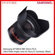 SAMYANG ORIGINAL MALAYSIA 12mm F2.0 LENS FOR SONY E /FUJIFILM