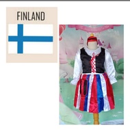 International Children's Cosplay Costume Traditional Clothes Finland Finland Girl Country