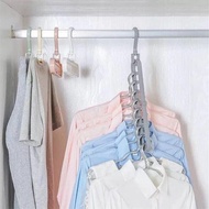 Space-saving 9-hole clothes hanger