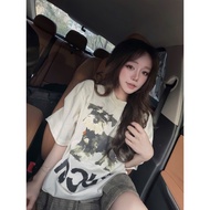 Fashionable Beige Dog T-Shirt Women T Shirt Crop Top