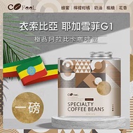 CoFeel 凱飛鮮烘豆衣索比亞耶加雪菲G1淺中焙極品阿拉比卡咖啡豆氣閥式豆罐裝一磅