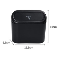 Car Dustbin Box Car Hanging Flip Lid Dustbin Pressing Type Storage Box Portable Leakproof Car Dustbi