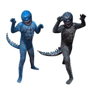 [Ready Stock] Halloween Costume cosplay Godzilla Godzilla Medium Big Kids Performance Monster Costum