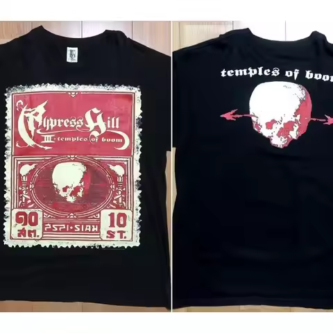 Cypress Hill Band 90S Temples Of Boom 2 Sided Black T Shirt Classic