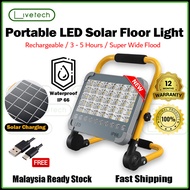 LiveTech Portable Solar LED Floor Light Rechargeable LED Spotlight Emergency Light Solar Outdoor Lig