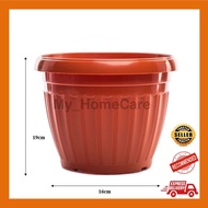 Plastic Round Flower Pot (19cm x 16cm) Elianware Flower Pot 花盆 Pasu Bunga (READY STOCK)