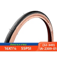 INNOVA Inova Foldable Bicycle Tire 53cm 1-1/4 16-349 Puncture-Proof 16 Inch High Pressure 50-55PSI