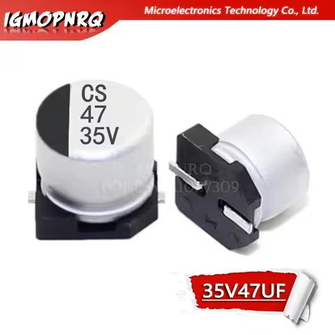 10PCS Electrolytic capacitor 35V47UF 6*5mm SMD aluminum electrolytic capacitor 47uf 35v