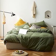 100% Cotton Duvet Cover Twin Size 3 Pieces(1 Duvet Cover with 2 Pillowcases),Jersey Knit Cotton Bedd