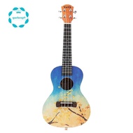 YAEL 23 Inch Ukulele Mahogany Concert Ukelele 23 Inch Hawaiian Cherry Blossoms Painted Pattern 4 Strings Small Guitar Guitarra Musical Instruments Gifts