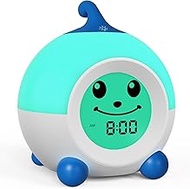 I·CODE Teach Me Time Kids Alarm Clock, Children's Sleep Trainer with Emoji,Toddler Sleep Aid Night L