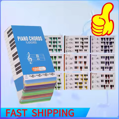 Piano Chord Flashcards with Piano Chords Chart Flash Cards for 120 Chords Fun Educational Flashcards