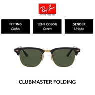 Ray-Ban Clubmaster Folding Unisex Global Fitting Sunglasses (51 mm) RB2176 901