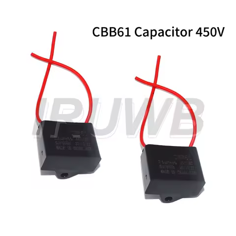 Fan Starting Capacitor 450V Fan Capacitors 1UF 1.2UF 1.5UF 2UF 2.5UF 3UF 4UF 5UF 6UF 10UF CBB61 Capa
