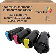 Toner Pros (TM) Compatible [Extra High Yield: Black 12.1K Color 9K ] Toner for Xerox Versalink C500 