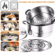 ♞,♘ Stainless Steel Steamer Cookware Multi-functional Three Layers For Siomai, Siopao Steamer