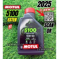 ✅100% ORIGINAL MOTUL 4T 5100 15W50 // 10W40 MOTUL MINYAK HITAM MINYAK ENJIN ENGINE Y15 LC135 OIL FIL