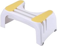 MMLLZEL Bathroom Stool, Most Ergonomic Bathroom Space Saver Toilet Stool Natural Aid for Posture Better Bowel for All Ages (Color : Yellow)