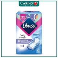 LIBRESSE DAILY V-FRESH LONGER & WIDER  19CM PANTYLINER 30S