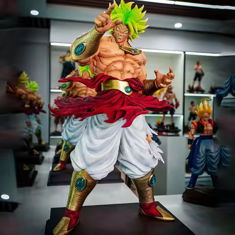 50cm Anime Dragon Ball Super Saiyan JT Broly Action Figures GK Assembly Model Kit Large Sculpture De