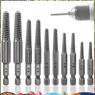 Screw Extractor Set,10 Pcs Screw Extractor,1/4inch Hex Shank Broken Screw Extractor,Screw Remover & 