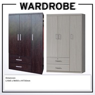 Wardrobe Cloths Cabinet 3 Swing Door with 2 Drawer