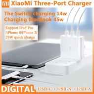 Xiaomi ZMI USB charger 65W fast charger 3-port output USB-C 45W USB-A 20W for Macbook Mi book