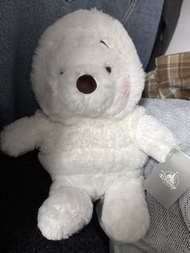 東京迪士尼 正品 白色小熊維尼公仔