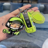 Porsche Key Case Taycan/911/718/Boxster/Cayman/Panamera/Cayenne/Macan Ladies Dedicated Lizard Green 
