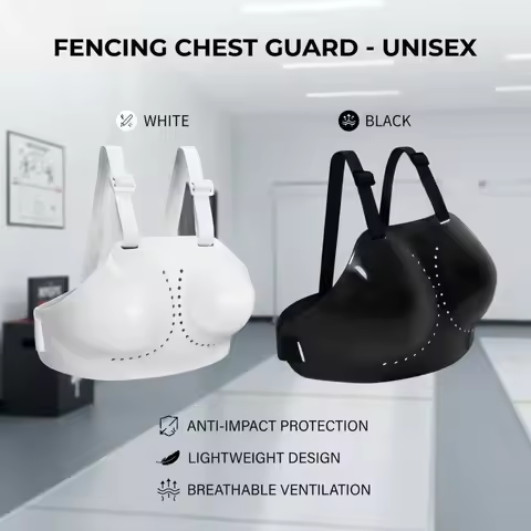 Fencing Chest Protector Contoured Fencing Chest Guard Breast Protector Adjustable Gear Lightweight f