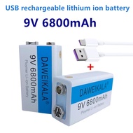 ✅[Local delivery]✅ 9V battery 6800mAh li-ion Rechargeable battery Micro USB Battery 9V lithium batte