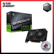 MSI GeForce RTX 5050 SHADOW 2X OC 8GB GDDR6 2602MHz Boost Clock 20Gbps 128bit 2560 CUDA Cores DX12 D