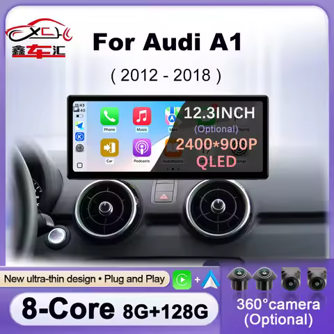 Wireless CarPlay For Audi A1 2012-2018 Car Radio Multimedia Navigation GPS Android 16 WIFI 4G LTE QL