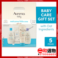 Aveeno baby - Aveeno Baby Welcome Little One 禮盒組,護膚組,附滋養沐浴乳和洗髮水,鎮靜沐浴露,全面濕巾,每日保濕乳液和香脂,5 件 （3813720255