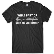 Cotton men's T-shirt  What Part Of Don't You Understand? Mathematical Equation Funny Mens T-Shirt XS