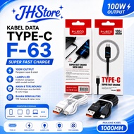 Super Fast Data Cable FLECO F-63 6A Led 100W USB To MICRO Type-C Fast Charging Cable F63