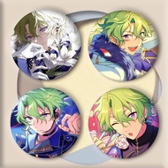 Anime Game Cartoon E-Ensemble Stars  Tomoe Hiyori Badges Round  Cartoon Brooch Clothes Backpack Acce
