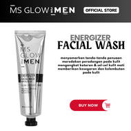 FACIAL WASH MS GLOW FOR MEN MS Glow For Men Sabun Wajah Energizer Facial Wash 3in1 Wash Scrub dan Ma