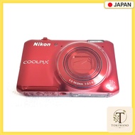 【 Used 】 Nikon COOLPIX S6400 Digital Camera with Touchscreen LCD and 12x Optical Zoom, Glossy Red S6