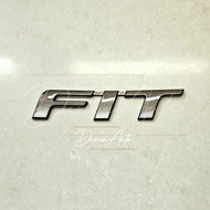 Black Chrome Logo Emblem with FIT Writing - Honda Jazz GK5
