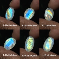 batu biduri bulan cutting / moonstune multicolor Hq / natural biduri bulan multicolor