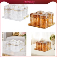 [Lohobby] Durable Plastic Food Storage Container with Lid Multifunctional Kitchen Storage Jar for He