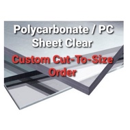 2mm Polycarbonate Solid Clear cut to size 18.5inch x 22inch  Polycarbonate Sheet Clear ( Custom Cut-