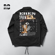 Coach WINDBREAKERS Jacket ATTACK ON TITAN EREN YEAGERE RUMBLING EDITION(UNISEX)