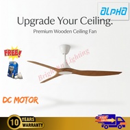 [FREE RETURN] ALPHA Alkova - MONTI 72 Inch DC Motor Ceiling Fan with 3 Blades (8 Speed Remote) KIPAS